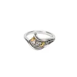 Keith Jack Sterling Silver/10K Gold Accented & CZ  Rivers 'n Rocks Ring 7