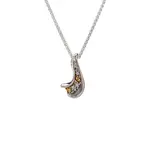 Keith Jack Sterling Silver/10K Gold & CZ's Rocks 'n Rivers Pendant