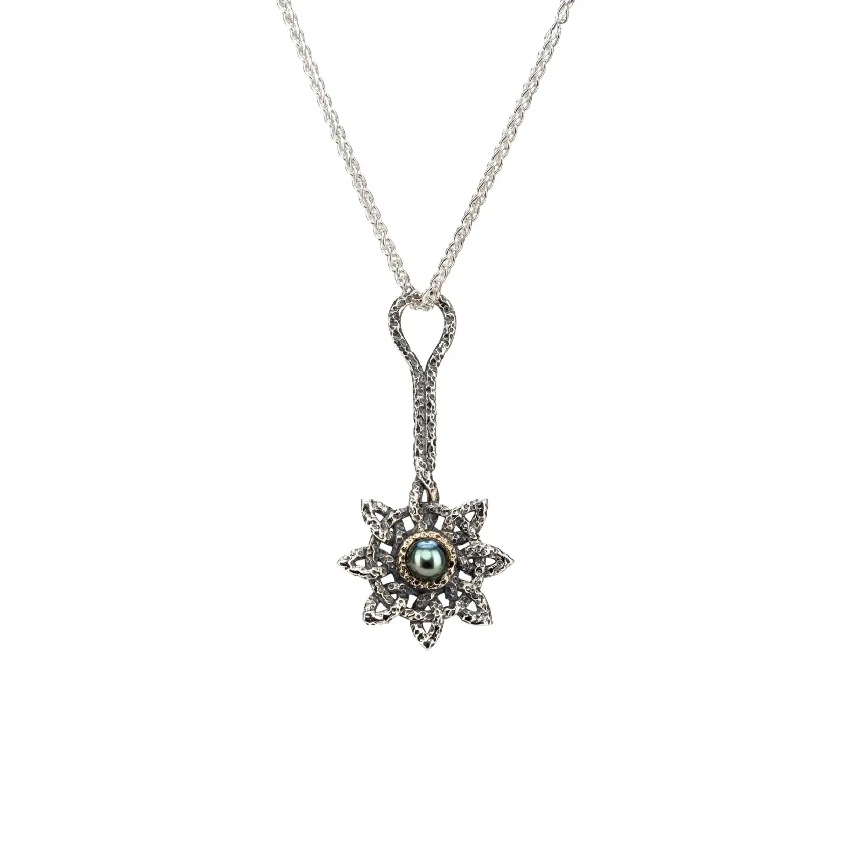 Keith Jack Sterling Silver & 10K Peacock Pearl Long Aphrodite Pendant