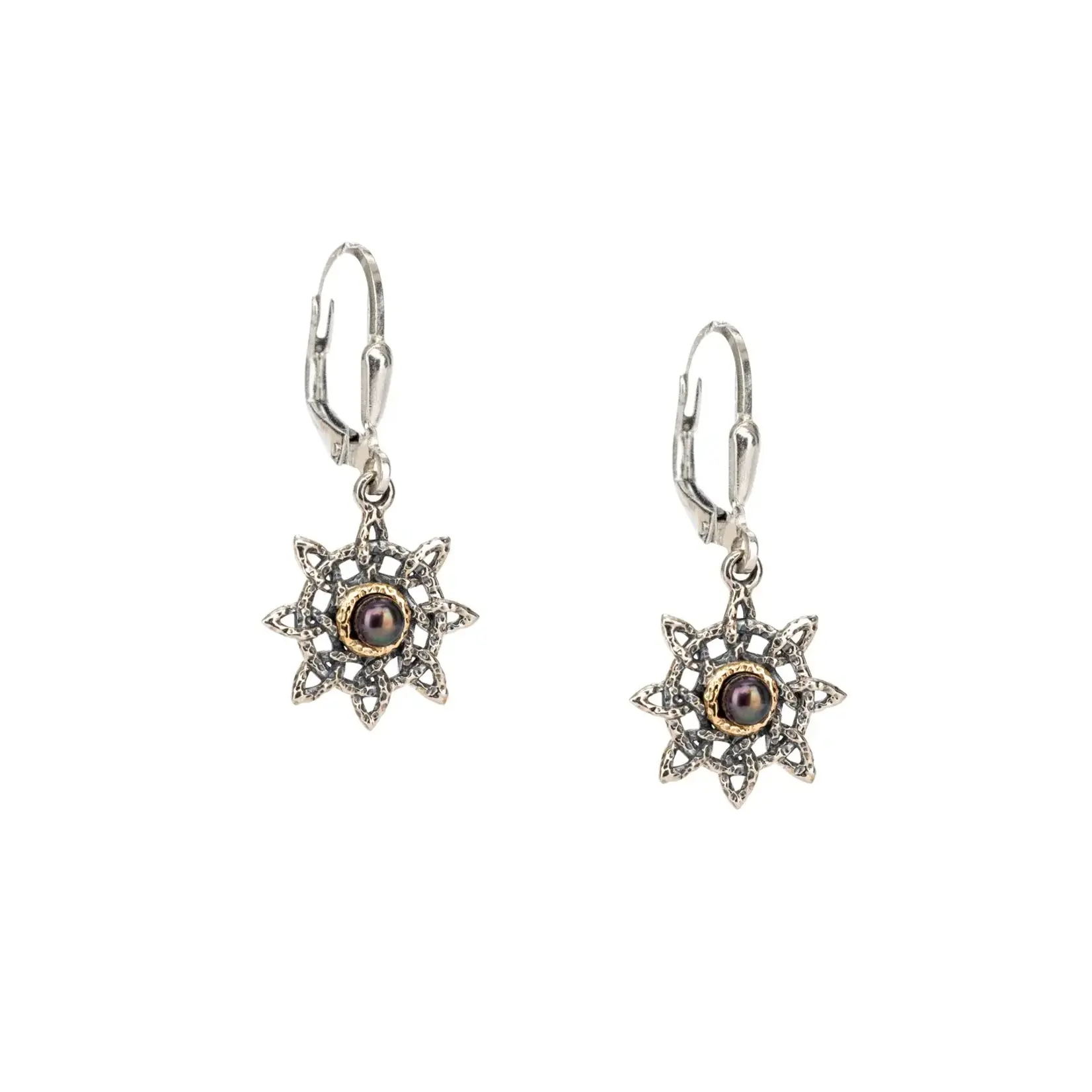 Keith Jack Sterling Silver & 10K Peacock Pearls Aphrodite Leverback Earrings
