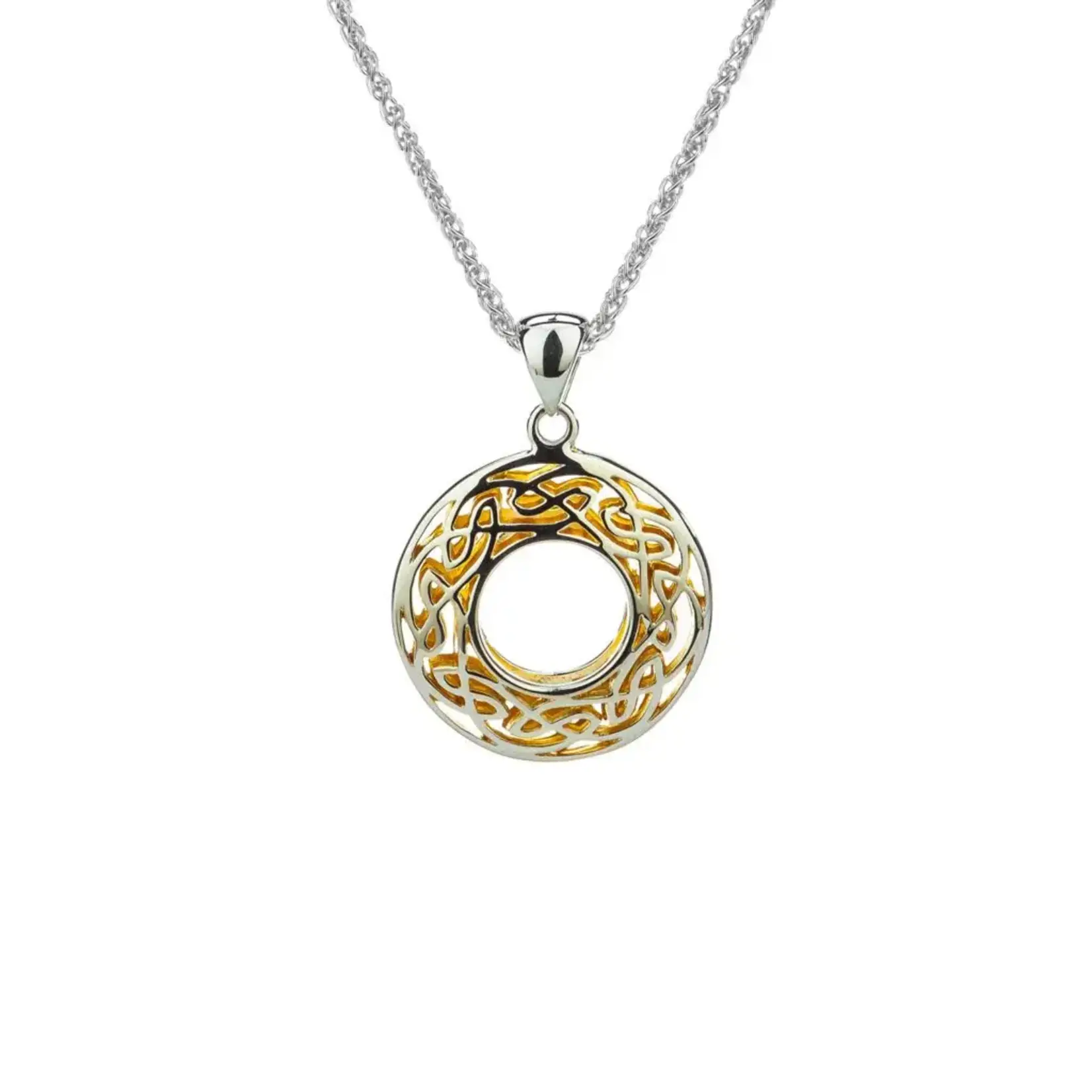 Keith Jack Sterling Silver 22K Gilded Gold Small Window to the Soul Pendant
