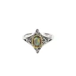 Keith Jack Sterling Silver/10K Gold Labradorite Celestial Ring 7.5
