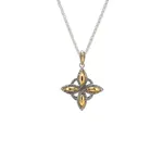 Keith Jack Sterling Silver/Rhodium/10K Celestial Star Pendant