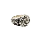 Keith Jack Sterling Silver Dragon Coin Ring