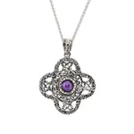Keith Jack Sterling Silver & Amethyst Whirlpool Pendant