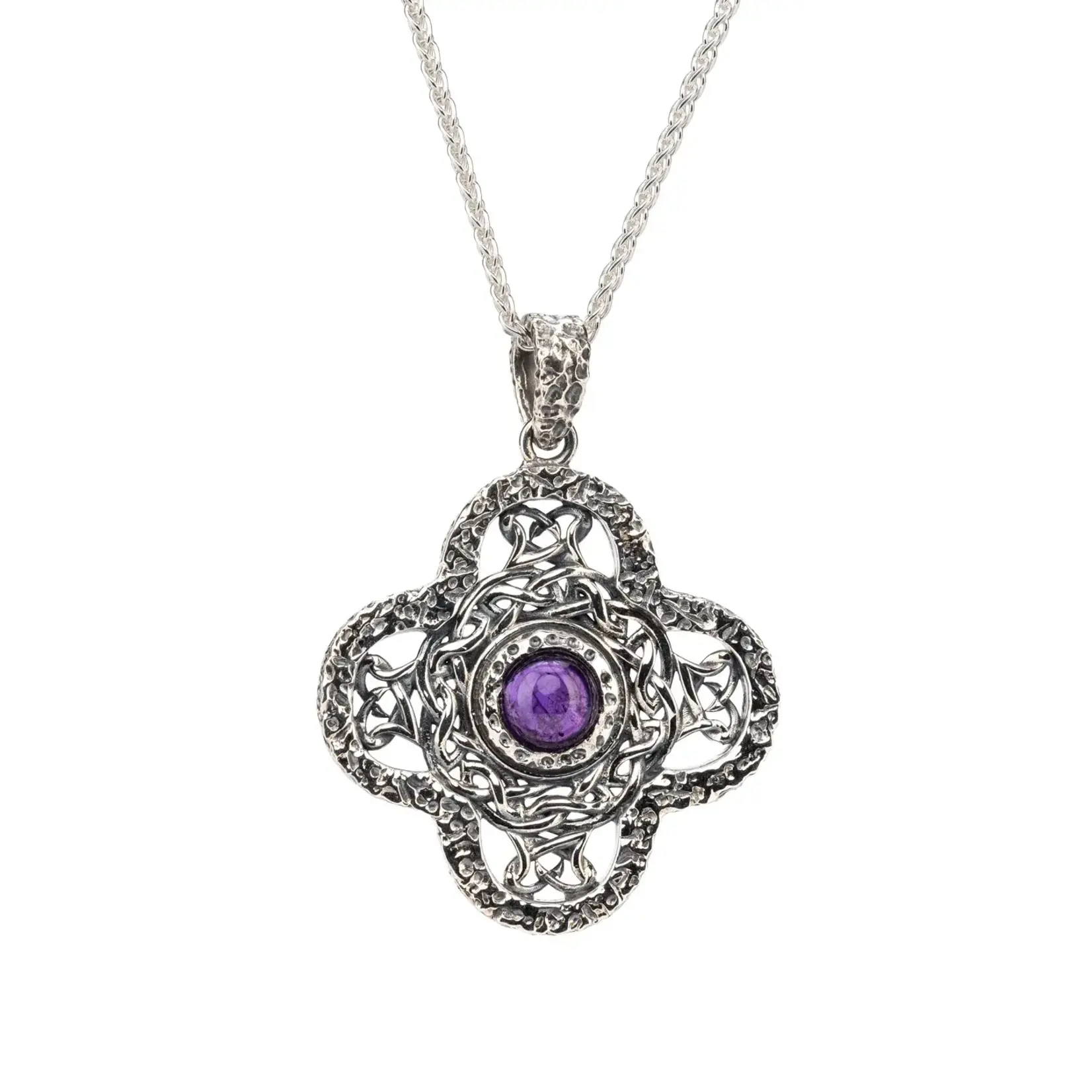 Keith Jack Sterling Silver & Amethyst Whirlpool Pendant