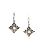 Keith Jack Sterling Silver/10K Gold Accented Pearl Aphrodite Leverback Earrings