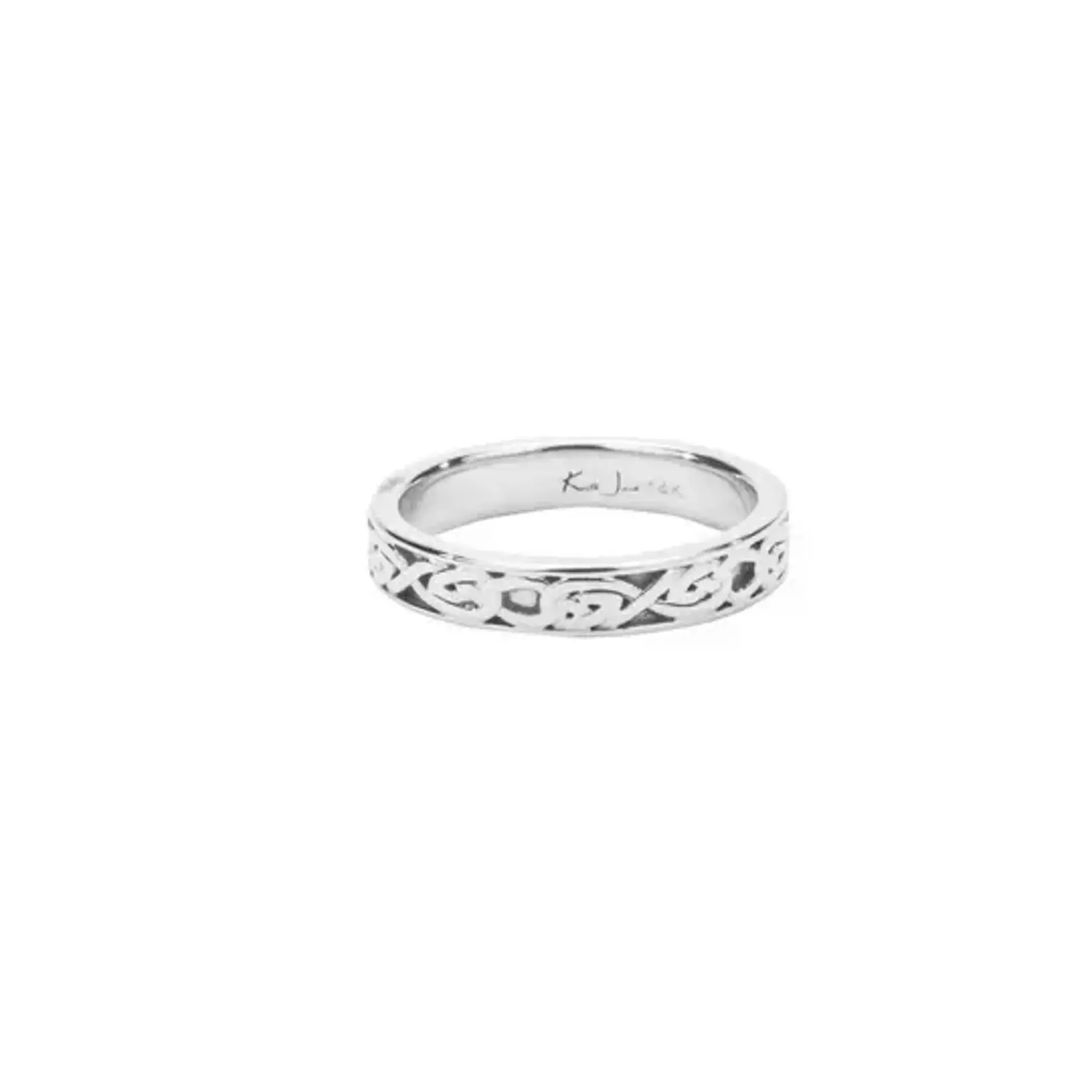 Keith Jack 10K WG Devotion Knot Fern Ring 10