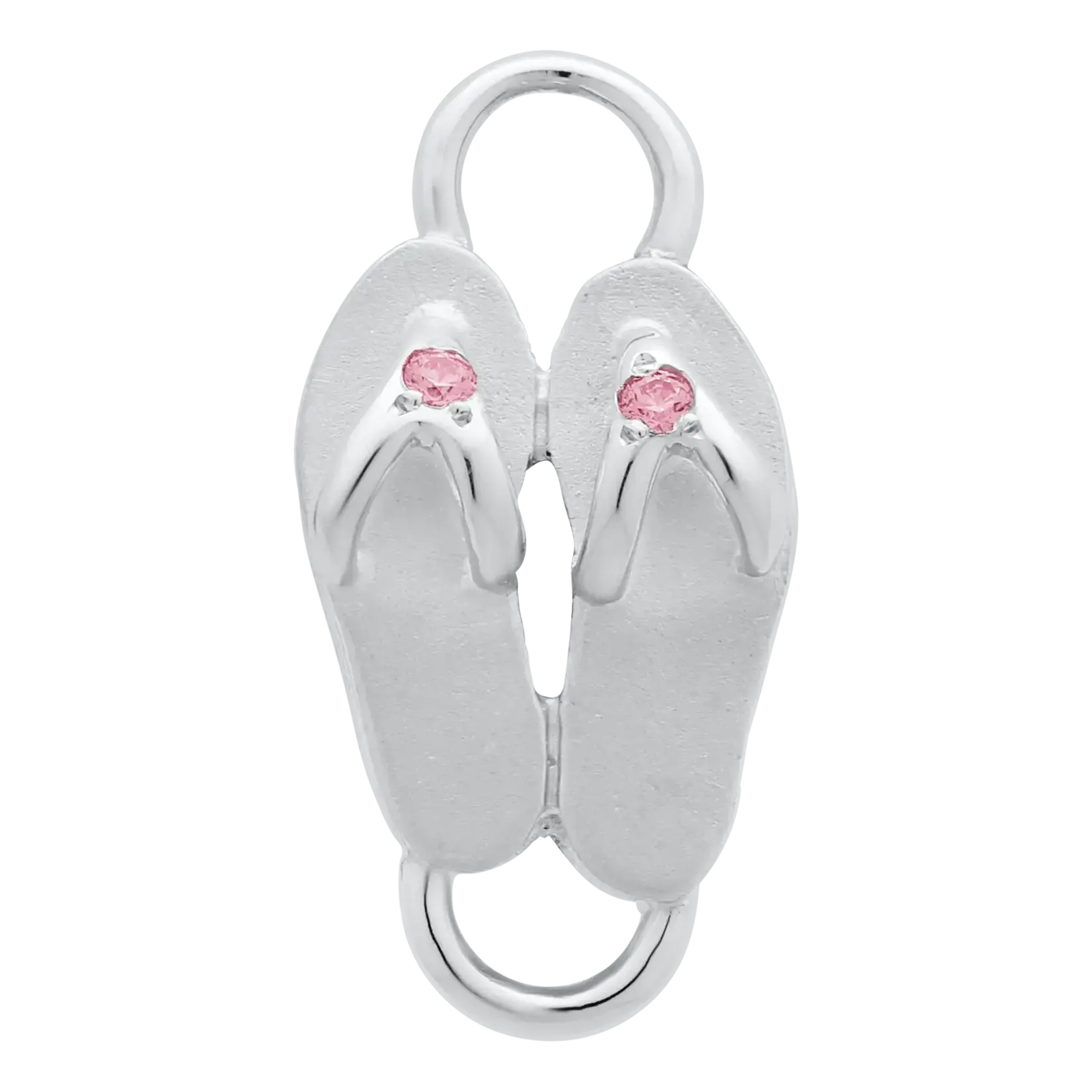 Lestage Flip Flop w/ Pink CZ Clasp