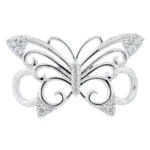 Lestage Cutout Butterfly with CZ's Clasp