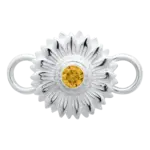 Lestage Sunflower w/ CZ Clasp