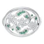 Lestage Daisy Paisley w/ CZ's Clasp