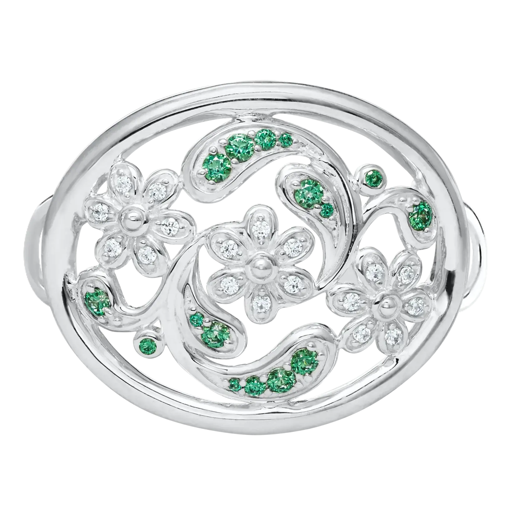 Lestage Daisy Paisley w/ CZ's Clasp