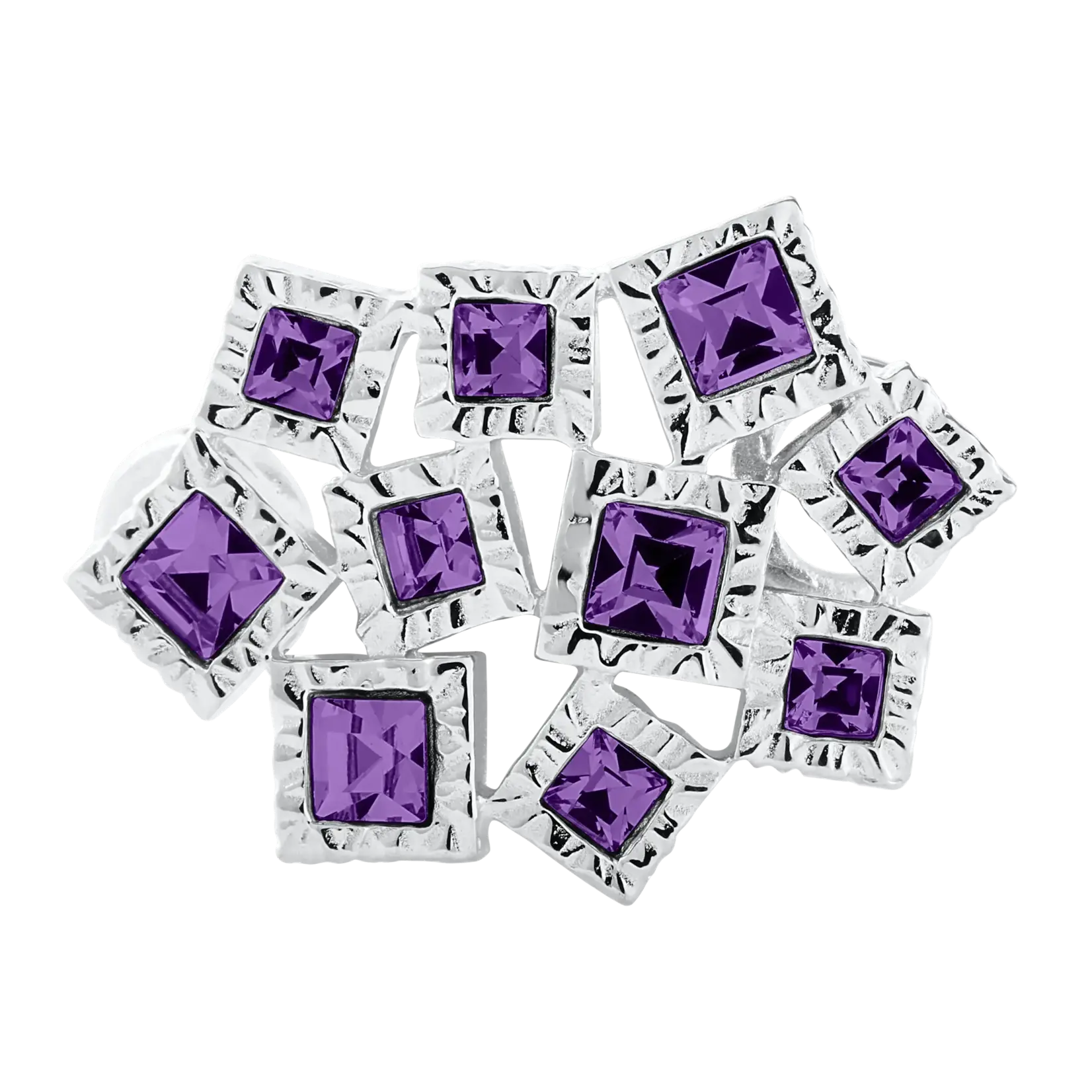 Lestage Hopscotch Purple Crystal Clasp
