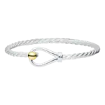Lestage 14K Bead Twist Wire Loop Bracelet