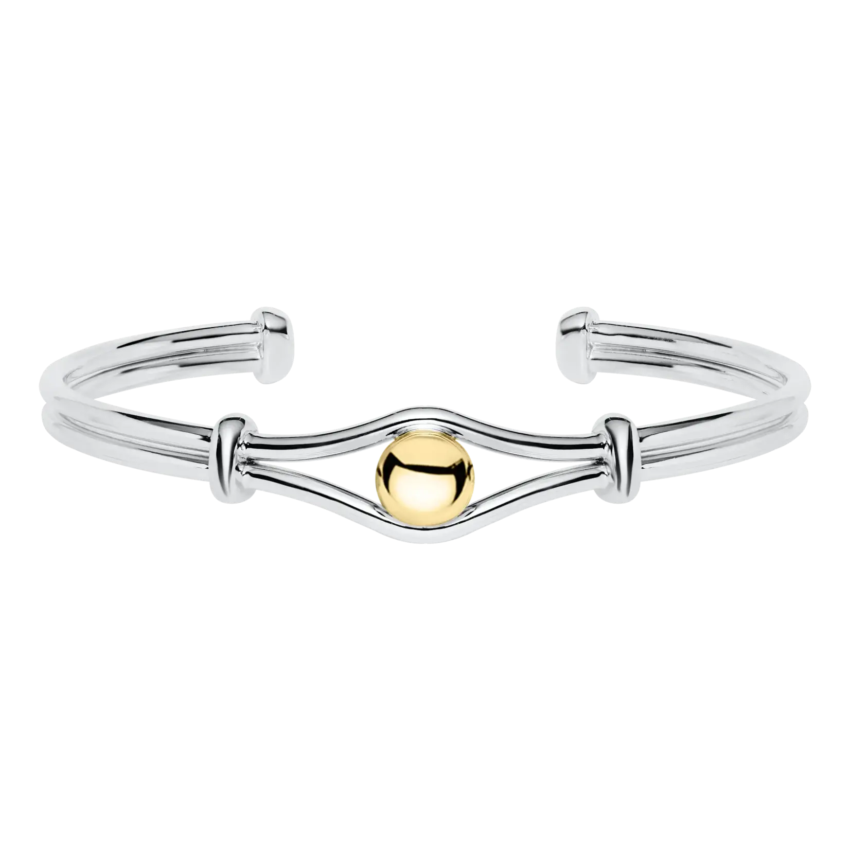 Lestage 14K Bead Split Shank Bracelet