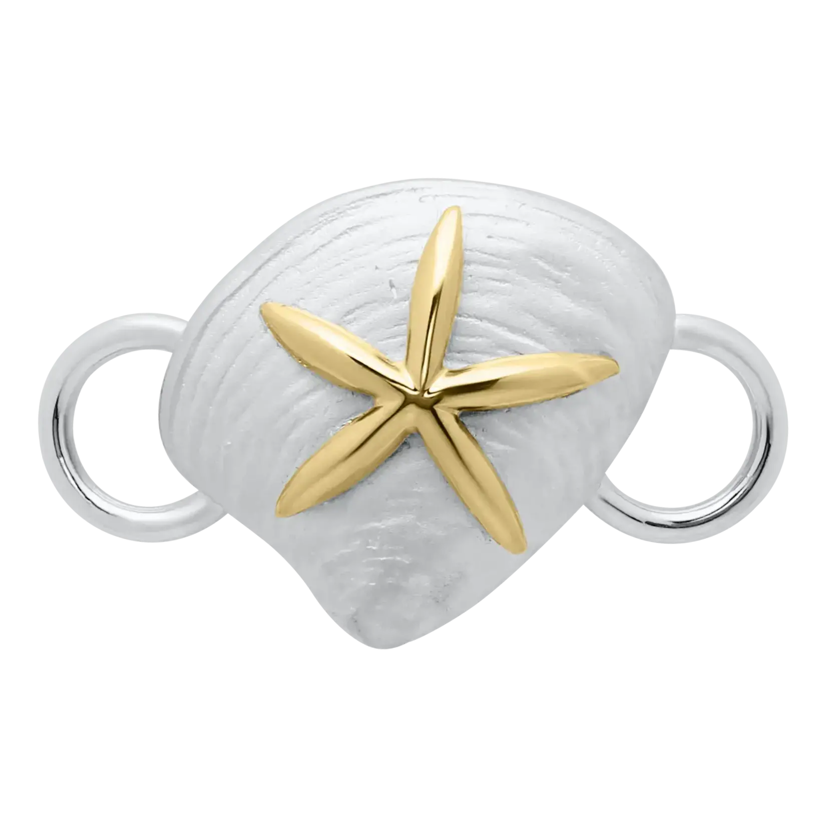 Lestage Silver and 14K Clam & Starfish Clasp