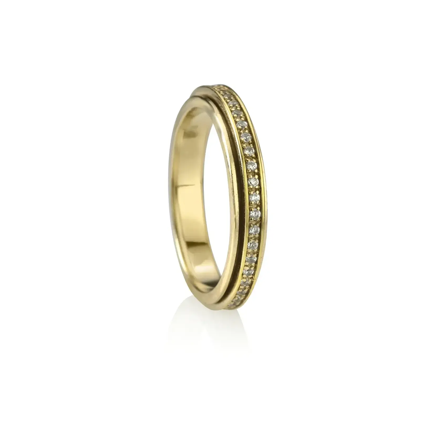 Lunar 14K YG Vermeil w/ CZ's Ring