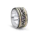 Always SS 10K and Amethyst Spin Ring