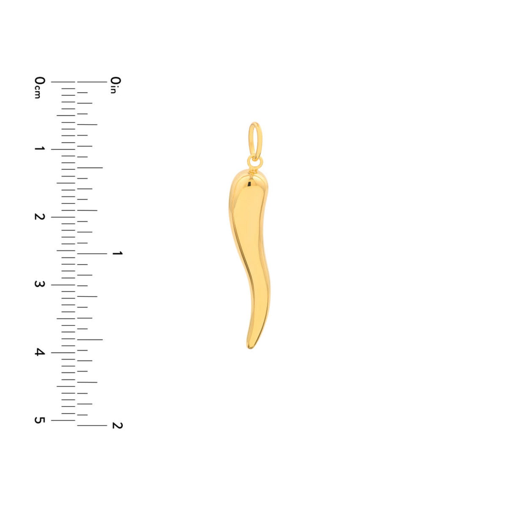 Midas 14K YG Hollow Large Italian Horn