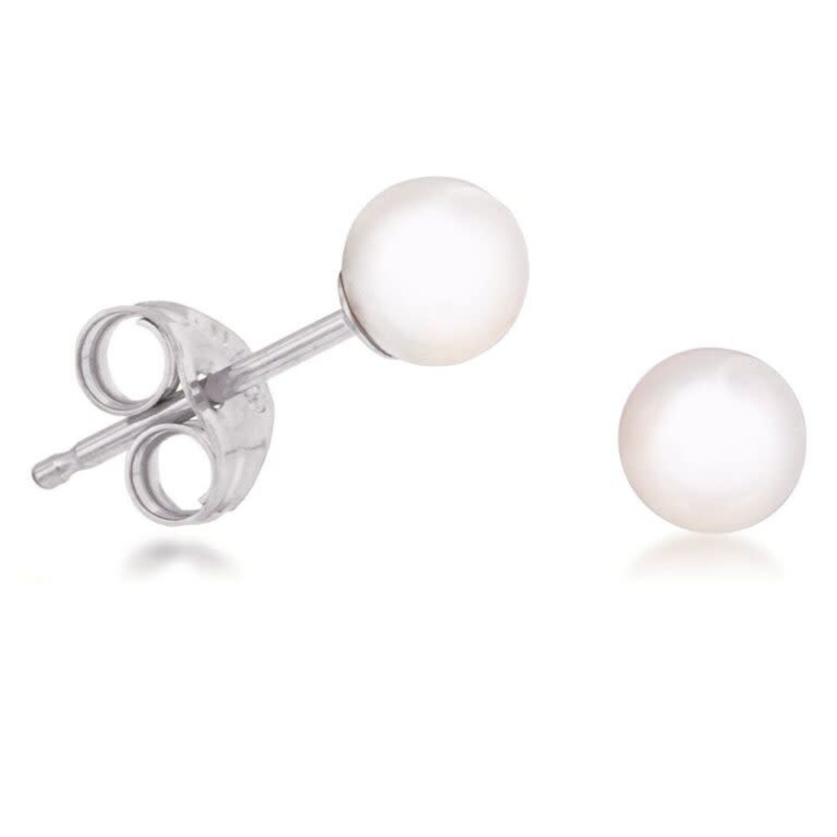 14K White Gold 7mm Freshwater Pearl Stud