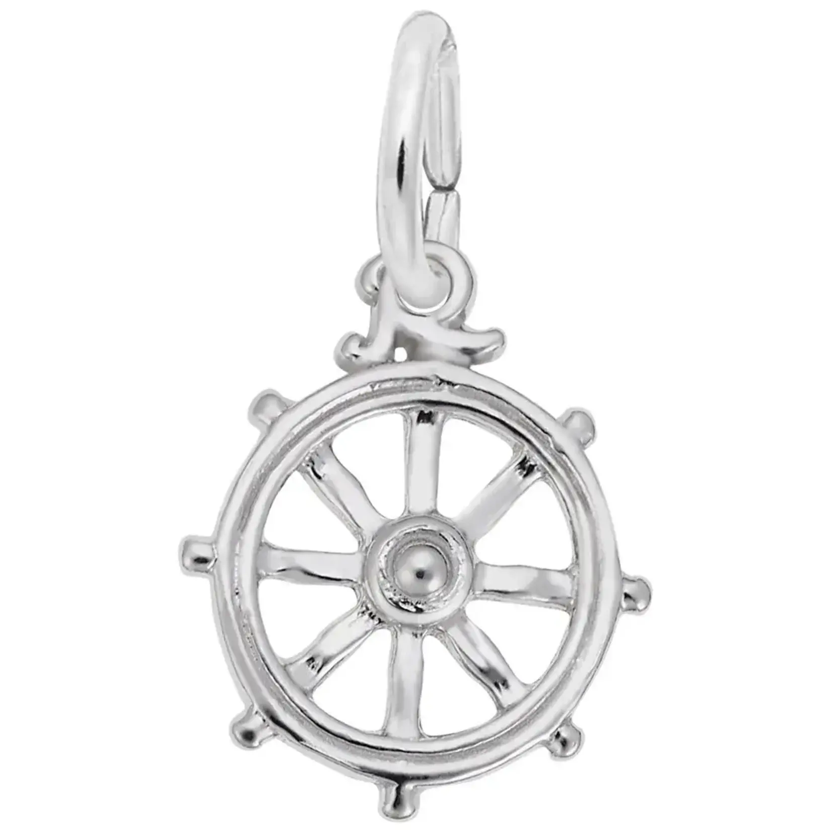 Small Ship Wheel Charm