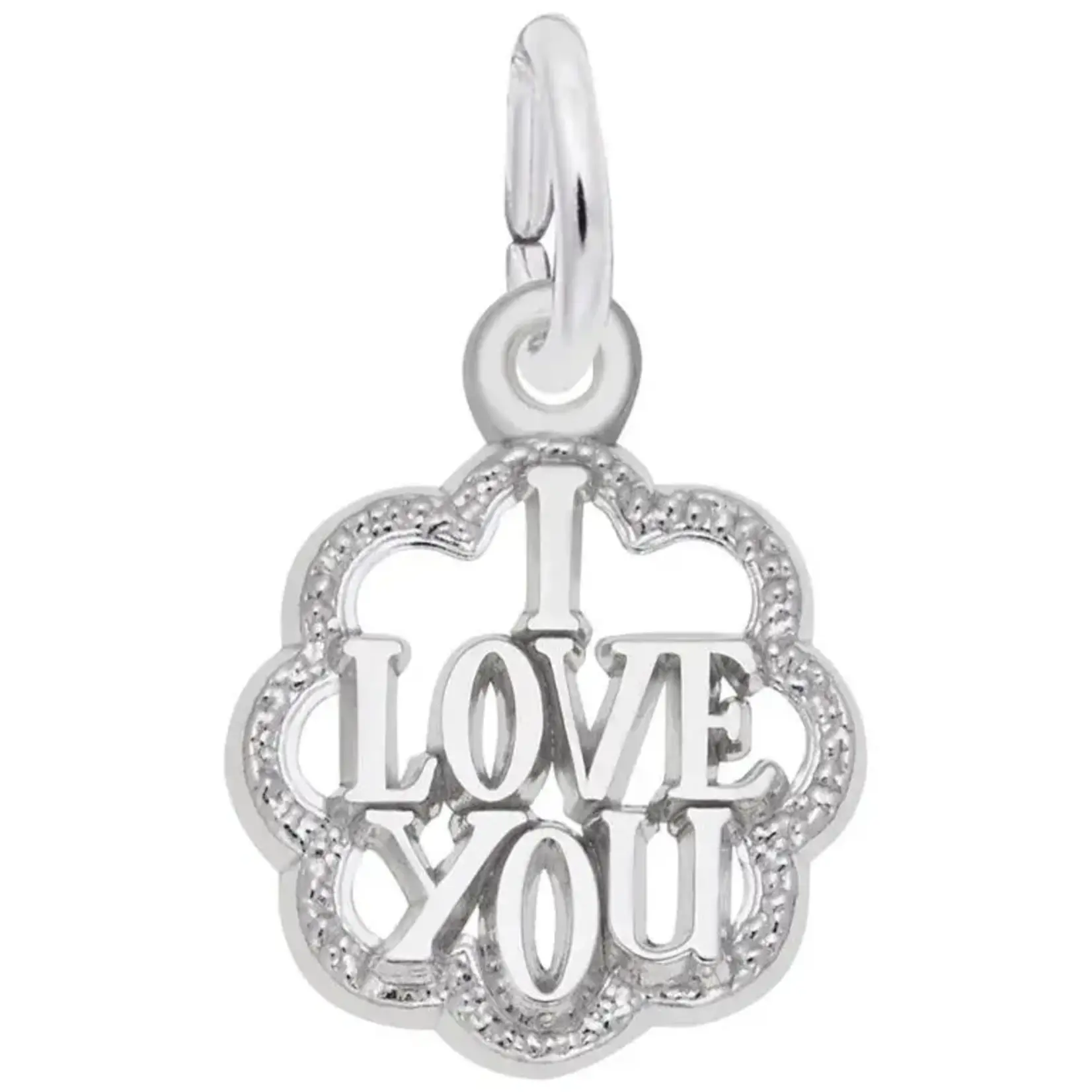 Rembrandt SS Small I Love You w/ Scalloped Border Charm