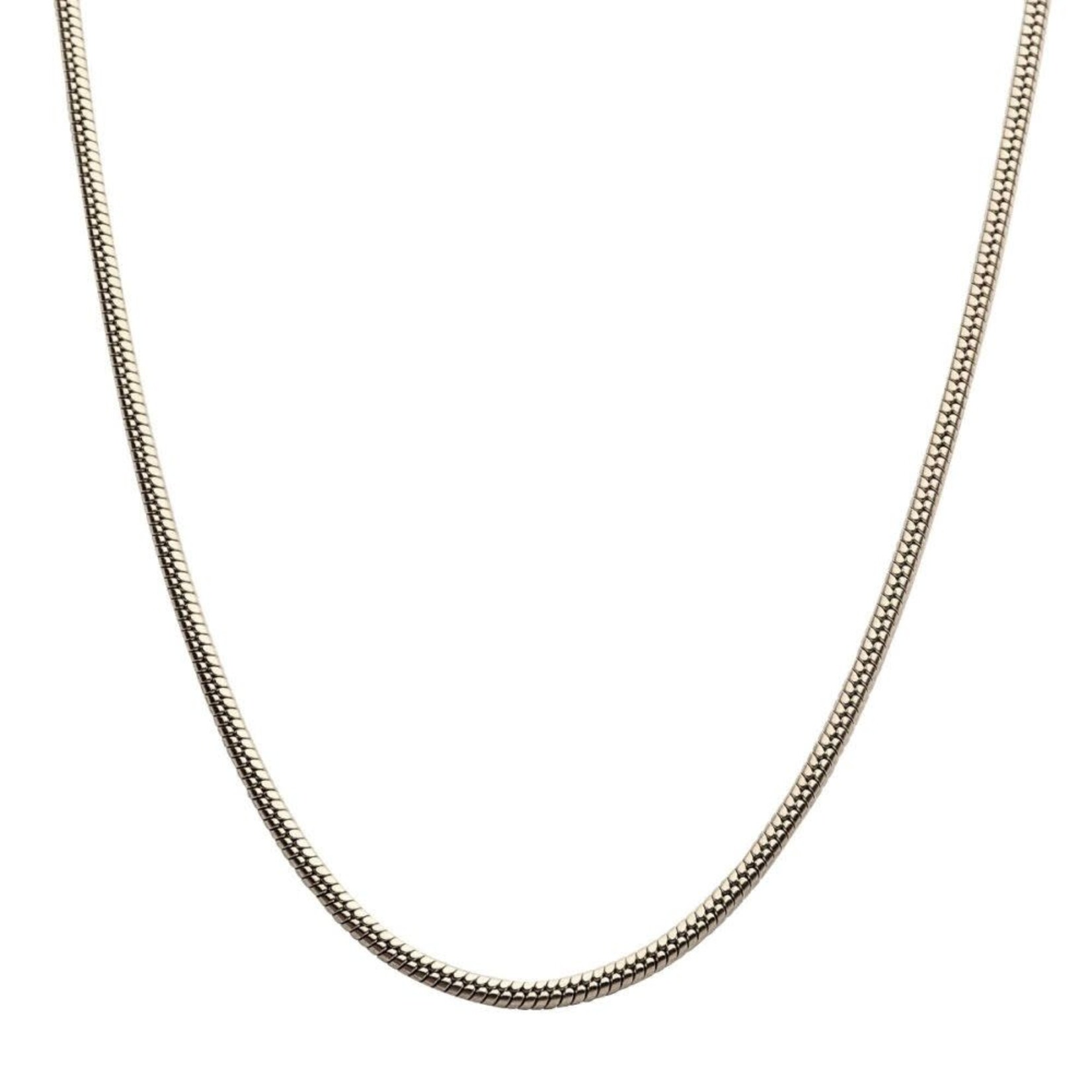 Inox 3mm Steel Rattail Chain Necklace 24"