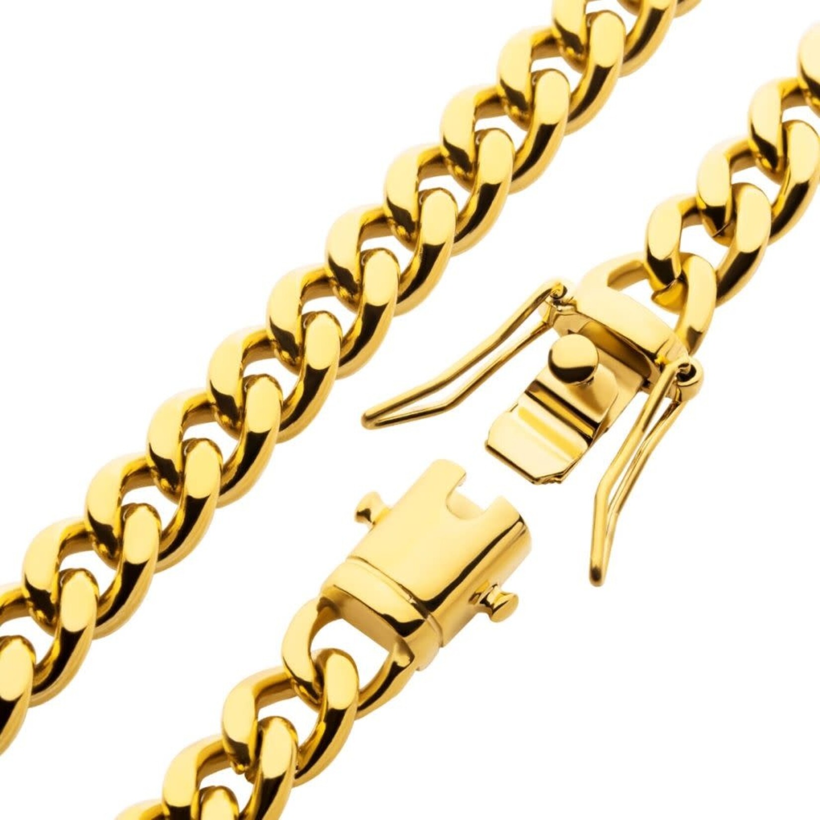 Inox 6mm 18K Gold IP Miami Cuban Chain Bracelet