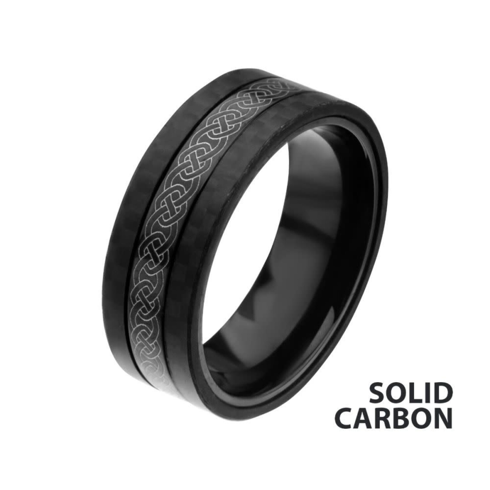 Inox Center Celtic Design with Solid Carbon Fiber Ring