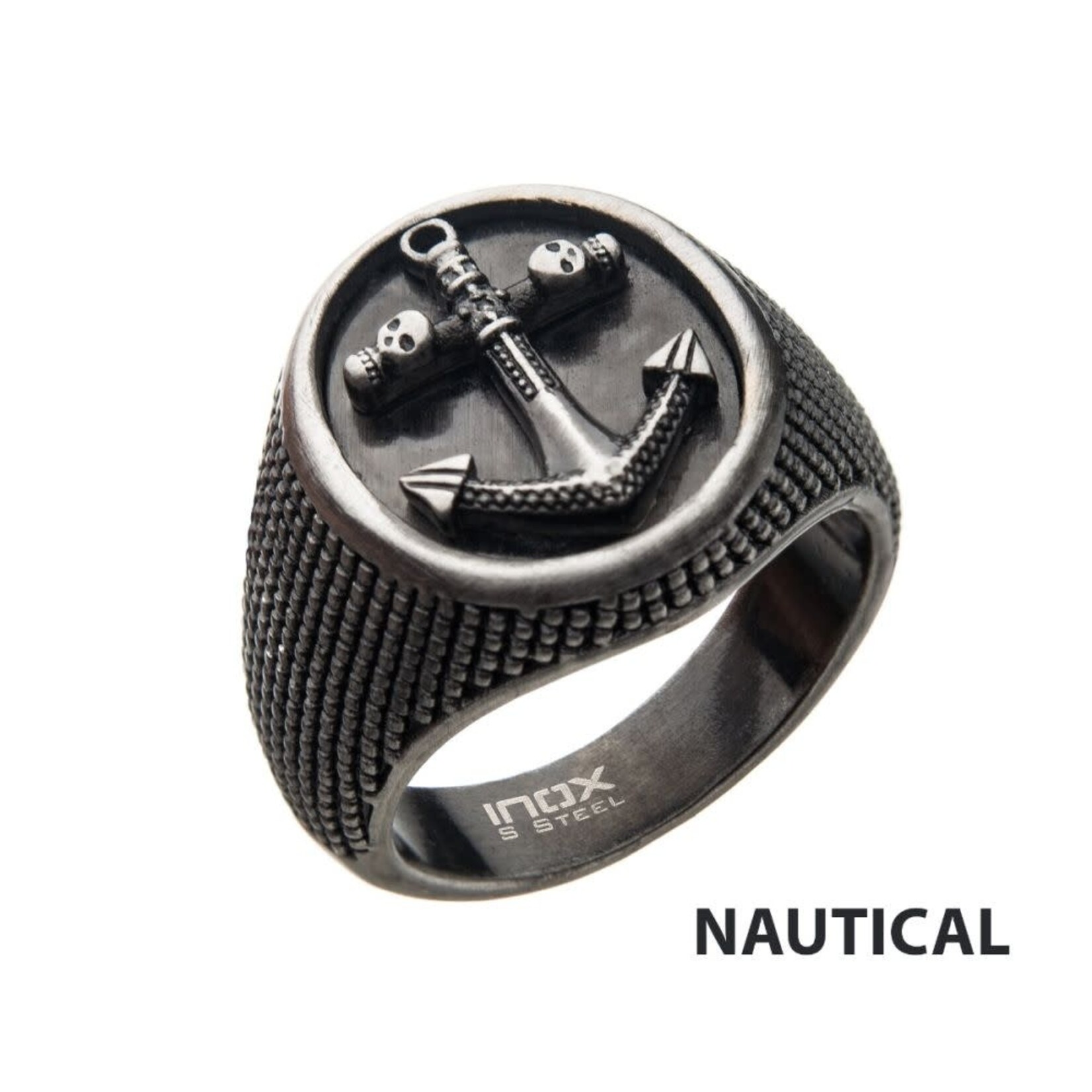 Inox Antiqued Steel Anchor Ring