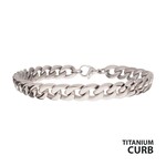 Inox 7.4mm Titanium Curb Chain Bracelet - 8"