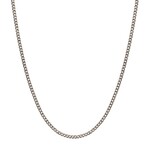Inox 3.5mm Titanium Flat Curb Chain Necklace - 16"