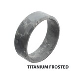 Inox Titanium Beveled Frosted Ring