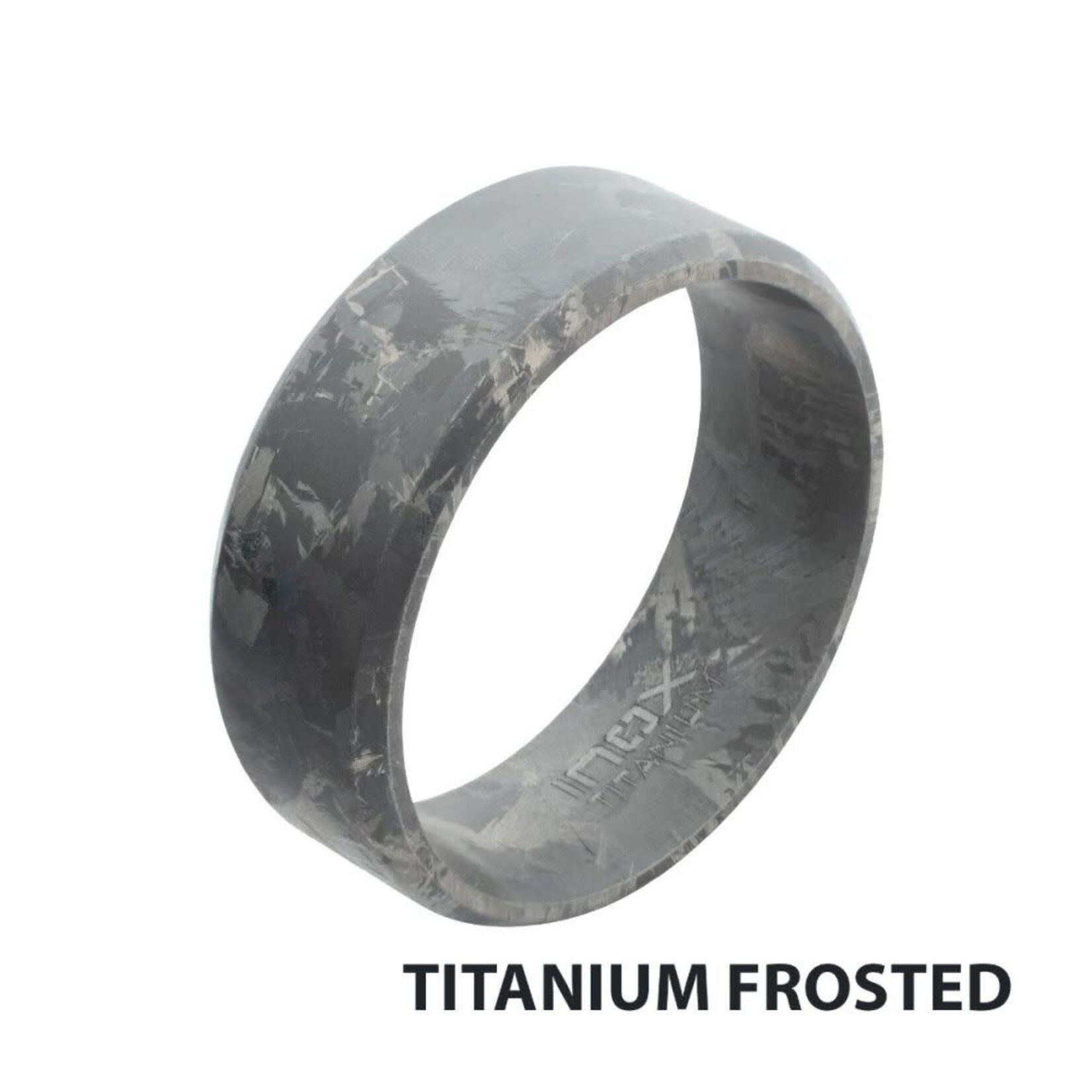 Inox Titanium Beveled Frosted Ring