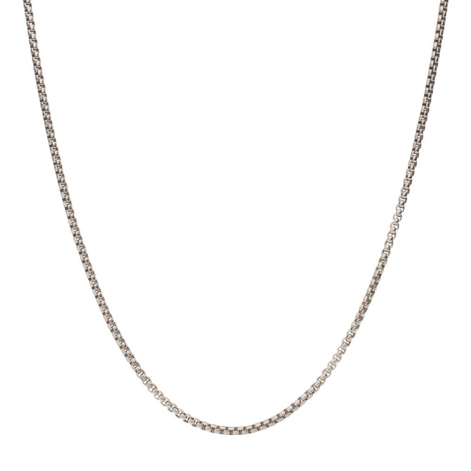 Inox 3mm Titanium Box Chain Necklace 16"