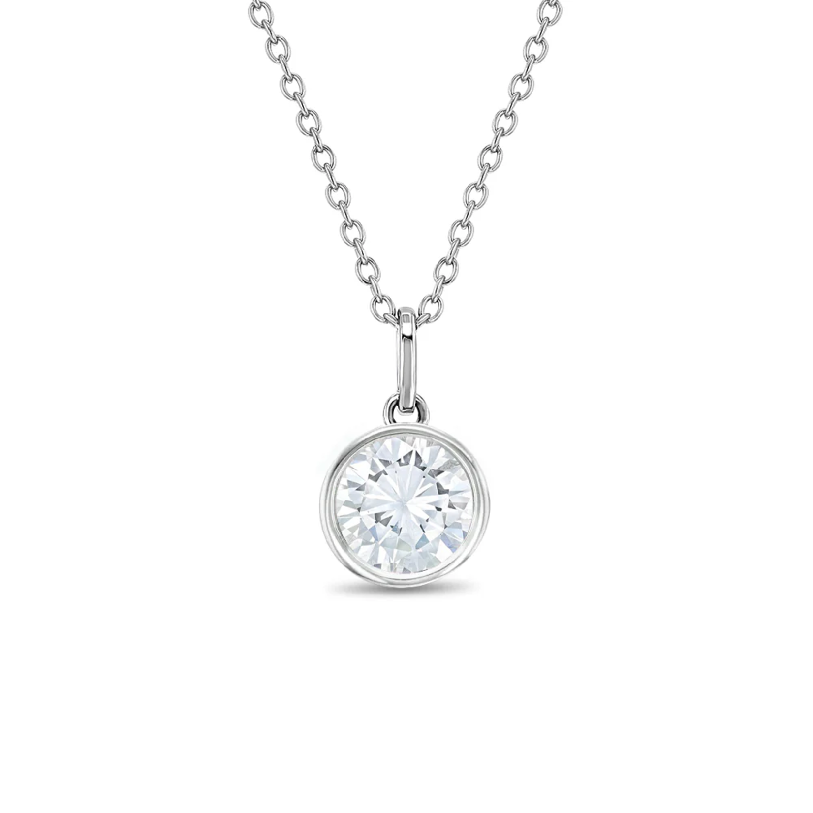 In Season SS CZ Birthstone April Necklace