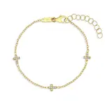 In Season 14k Gold 5"- 6" Tiny Cross Linked Bracelet