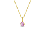 In Season 14k Gold Oct. Pink Tourmaline CZ Birthstone Necklace