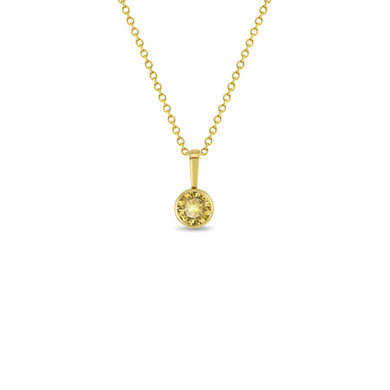In Season 14k Gold Nov. Citrine CZ Birthstone Necklace