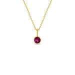 In Season 14k Gold July Ruby CZ Birthstone Necklace