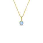 In Season 14k Gold Mar. Aquamarine CZ Birthstone Necklace