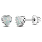 In Season SS Sim. Opal Heart Earrings