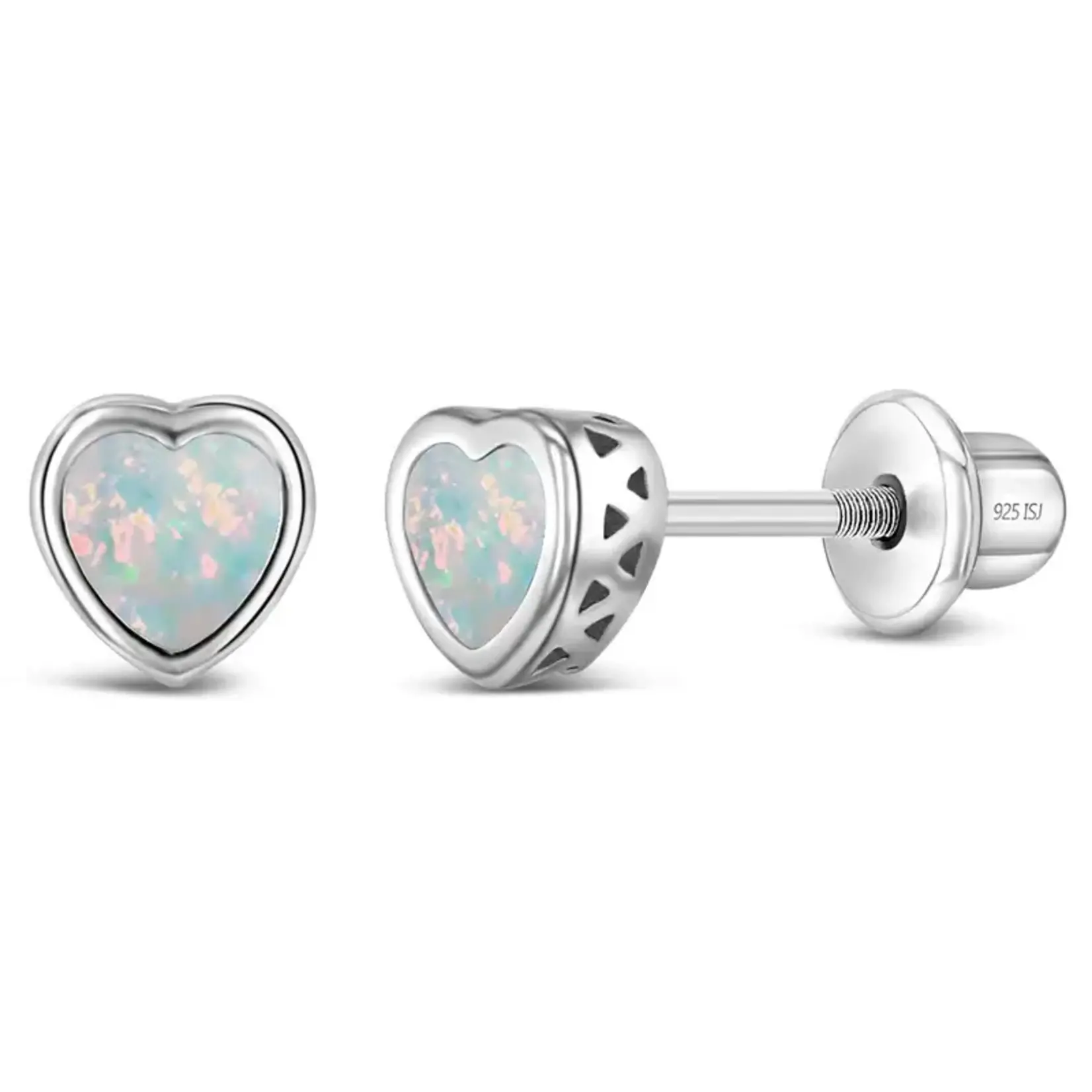 In Season SS Sim. Opal Heart Earrings