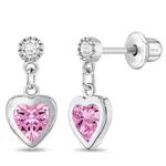 In Season SS Pink My First Dangle Hearts Earrings