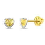 In Season 14k Gold Diamond Cut Earrings Safety Screw Back