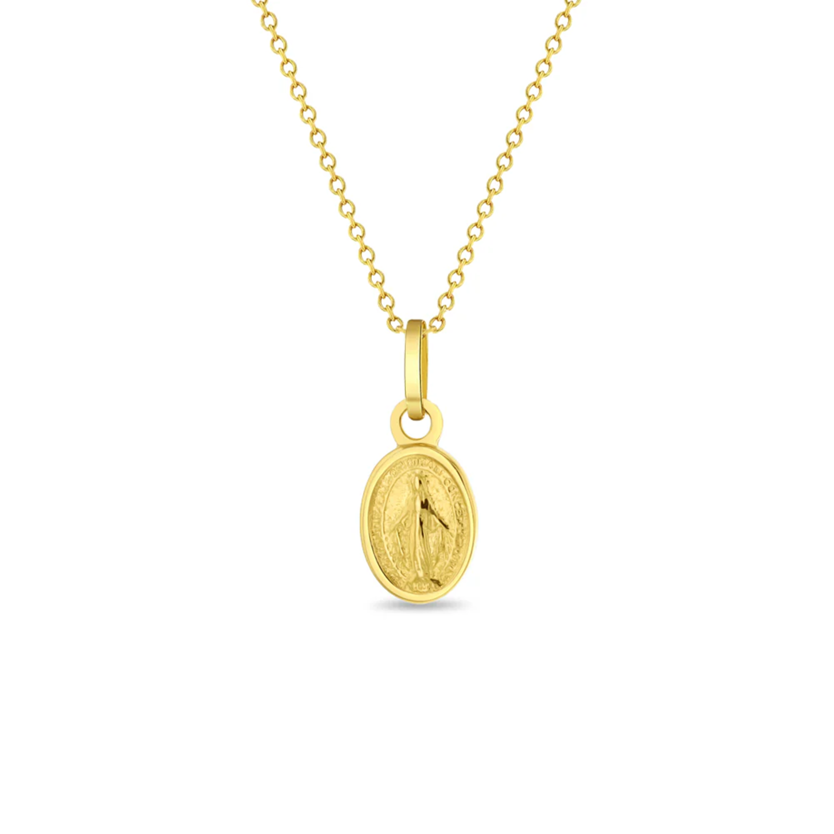 In Season 14k Gold Oval Virgin Mary Necklace