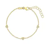 In Season 14k Gold 5"- 6" Tiny Heart Linked Bracelet