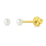 In Season 14k Gold Classic Freshwater Cultured Pearl 3-5mm Earrings Safety Screw Back