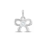In Season Classic Charm - Sterling Silver - Clear CZ Bow